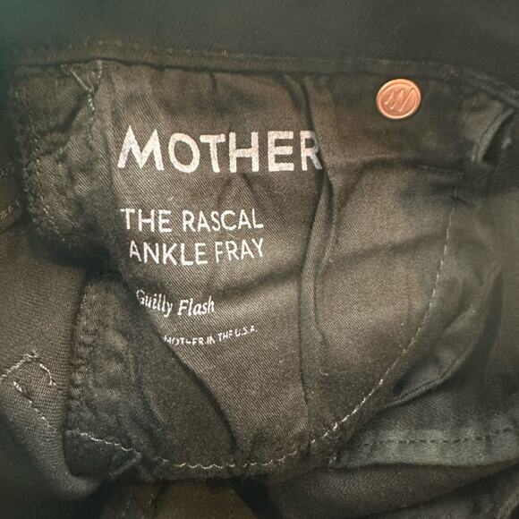 MOTHER The Rascal Ankle Fray Jeans in Guilty Flash Sz 26 Side Stripe Beaded NWT - Picture 13 of 15